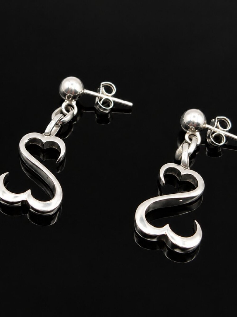 Jane Seymour Open Hearts Sterling Silver Dangle Earrings JWBR 925